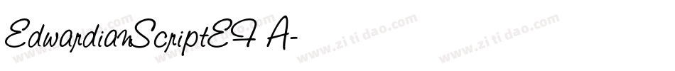 EdwardianScriptEF A字体转换